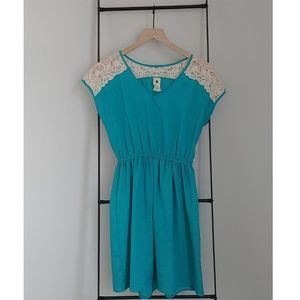 Needle & Thread Blue Dress w/ Lace Details NWOT